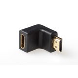 HDMI adapter male - female down. Direction: Angled 90ø down