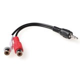 Audio converter cable 1x 3,5mm stereo jack male - 2x RCA female, Length: 0,15 m