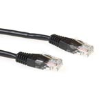 CAT5E U/UTP patch cable black, Length: 0,50 m