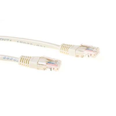 CAT5E U/UTP patch cable off-white. Length: 10,00 m