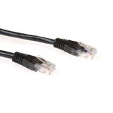 CAT6 U/UTP patch cable black. Length: 0,50 m