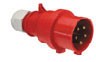 Male cable 380V red-5contacts, CEE 380V/5 125A