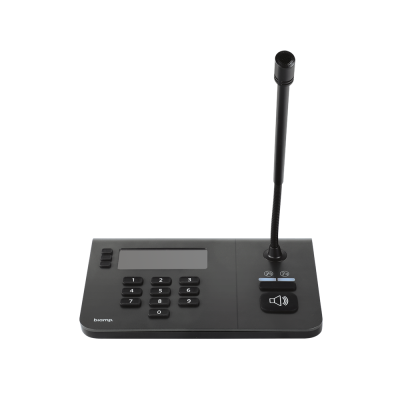 10-button convenience paging station with gooseneck microphone, tabletop or wall
