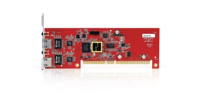 Tesira AVB network card capable of up to 420x420 channels