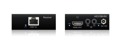 Blustream HEX70B-RX - HDBaseT Receiver - 70m (4K up to 40m), Bi-directional IR, PoH (PoE)