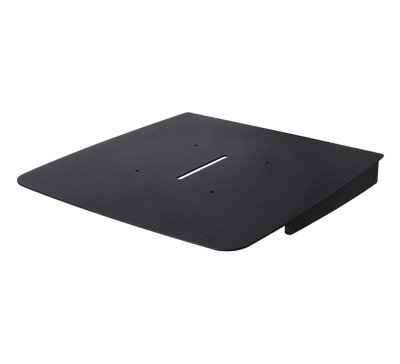 Small AV Accessory Shelf (Steel) for Collar Mounting - 300 x 300mm - Black