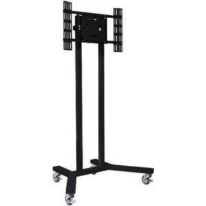Large Universal Flat Screen Trolley/ Floor Stand - Screen Size: up to 80" Black