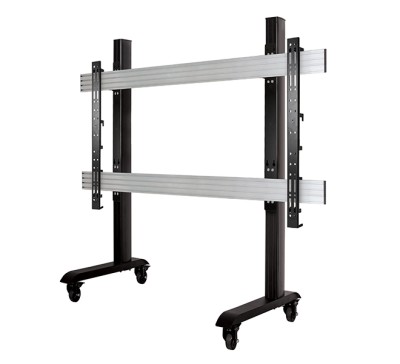 SYSTEM X - Touchscreen Trolley for 84" Microsoft Surface Hub - 72"-120" Silver