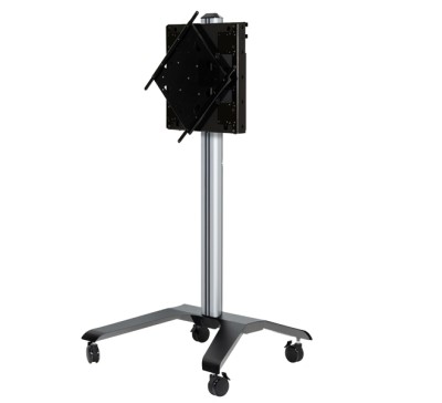 Flat Screen Trolley - Height Adjustment&Flip Rotation - 37"-70" - 20-50kg Silver