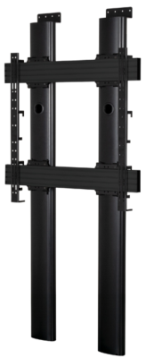MODE-AL - Premium Floor-To-Wall Single Screen Twin Column UC Stand - Black