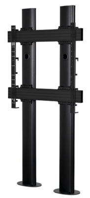 MODE-AL - Premium Bolt Down Single Screen Twin Column UC Stand - Black