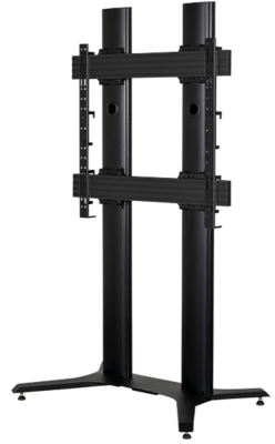 MODE-AL - Premium Freestanding Single Screen Twin Column UC Stand - Black