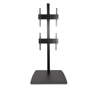 SYSTEM X - Universal Dual Stack Flat Screen Floor Stand - 1,8m - Black