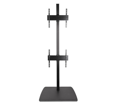 SYSTEM X - Universal Dual Stack Flat Screen Floor Stand - 2,4m - Black