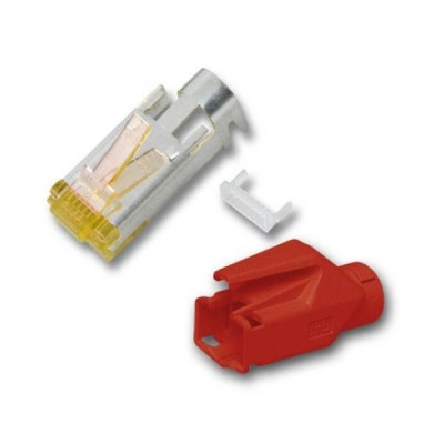 Boot Red for RJ45 Hirose CAT6a - max 6,6 mm