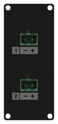 CASY 1 space speaker level 2x 2-pin terminal block to 2-pin terminal block Black