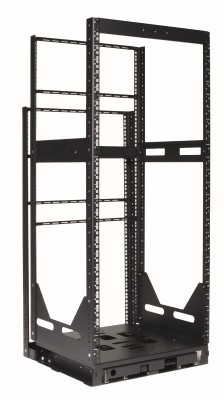 19" slide-out rack - 12 units - 420mm depth Black version