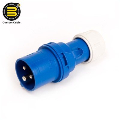 Custom cable Male power connector 220V-3 16A pce