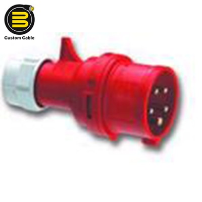 Custom cable Male power connector 380V-5 16A pce