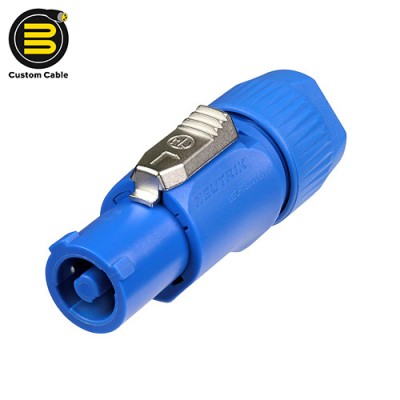 Custom cable Powercon  Power in blue neutrik