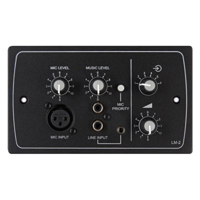 LM-2 EU-Black - Active Input & Remote Plate (Line & Mic Inputs + RSL-6 Function)