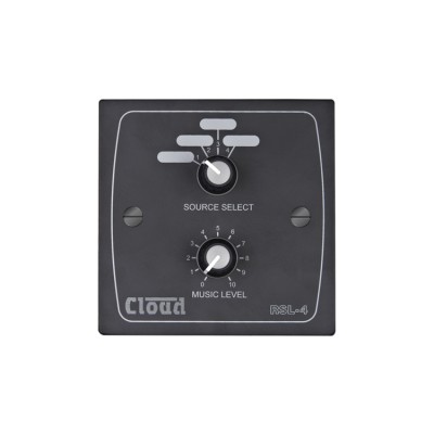 RSL-4 Black - Remote Music Source & Level Control Plate. Type: 1 Gang