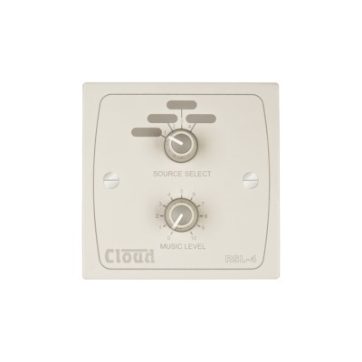RSL-4 White - Remote Music Source & Level Control Plate. Type: 1 Gang