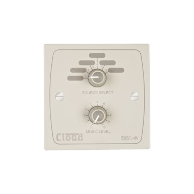RSL-6 White - Remote Music Source & Level Control Plate, Type: 1 Gang