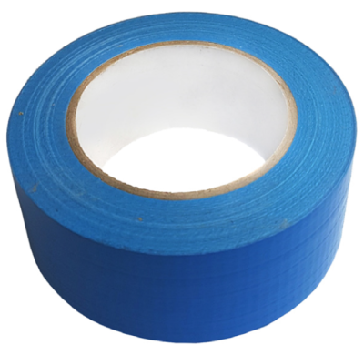 Hearing loop cable, table wire 50 mm blue Gaffa tape
