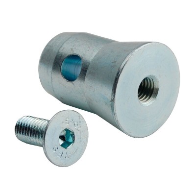 Conical half-sleeve with M10 screw for 50mm tubes,