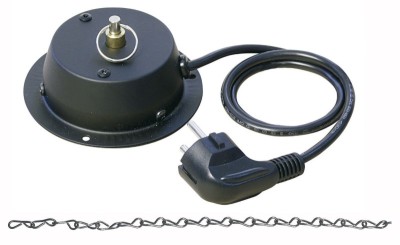 Mirrorball Motor until 30cm, &Chain and Plug, Rotation 1RPM