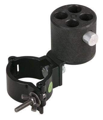Angled bracket with 4-way con. & 50mm half coupler