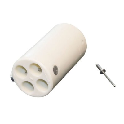 4W connector complete f.40,6mm tube white