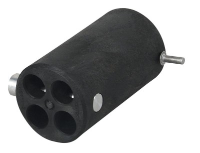 4W connector complete f.45,7mm tube black