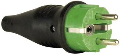 Rubber Schuko Connector Male 250v Green CEE7/VII 3x2,5mmì