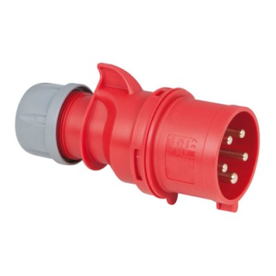 CEE 32A 400V 5p Plug Male Red, IP44