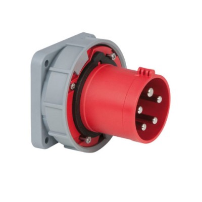 CEE 63A 400V 5p Socket Male Red, IP67