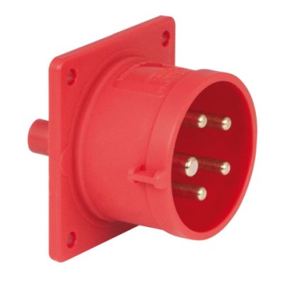 CEE 16A 400V 5p Socket Male Red, IP44