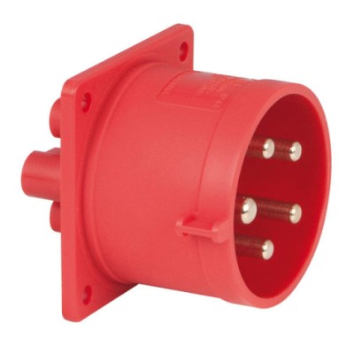 CEE 32A 400V 5p Socket Male Red, IP44