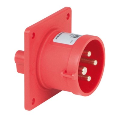 CEE 16A 400V 4p Socket Male Red, IP44