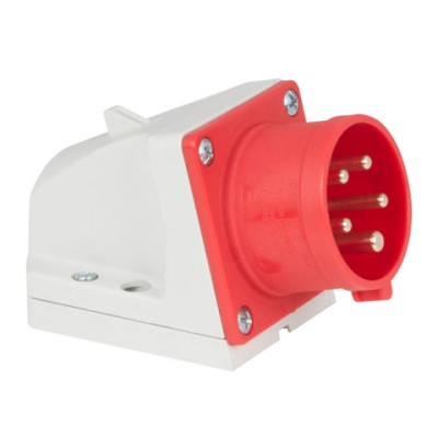 CEE 16A 400V 5p Wallmount Male Red, IP44