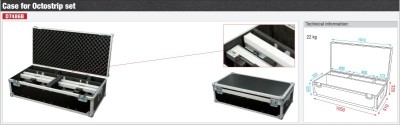 SHOWTEC Case for 8x Octostrip for Octostrips set, controller + cables (for Octostrips set, controller + cables)