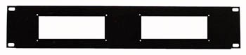 19" Panel 2HE with 2 Holes for 16P Multiconnectors (Ilme/Hart