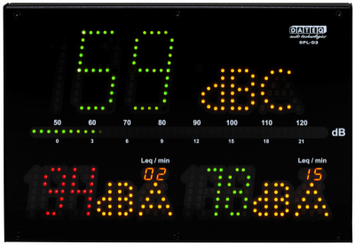 Dateq SPL-D3 - Large SPL Display: Sound-Pressure Meter with Internal Storage