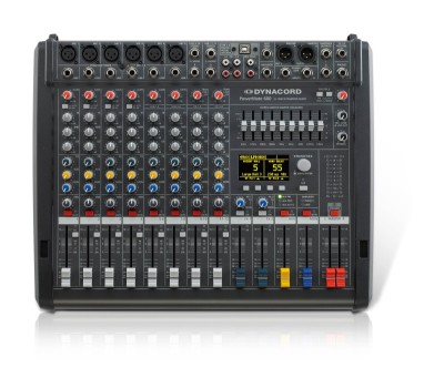 Power Mixer, 4 Mic/Line + 4 Mic/Stereo Line Channels, 3xAux, Dual 24 bit Stereo
