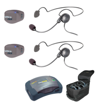 1-HUB, 2- UltraPAK & 2- Cyber Headsets w/ Batteries, Charger, Soft Sided Case