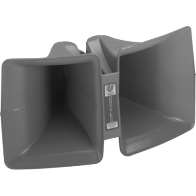 Folded sectoral horn for improved intelligibility, 80°x60°, weather-resistant