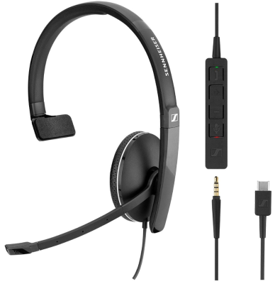 SC 135 USB - Wired monaural UC headset with 3.5 mm jack and USB connectivity