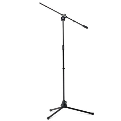 floor microphone stand with boom arm and brand, RAL9005