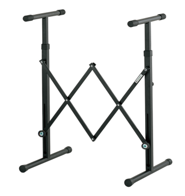 keyboard stand, extendable, telescopic frame, H:705-975mm, black